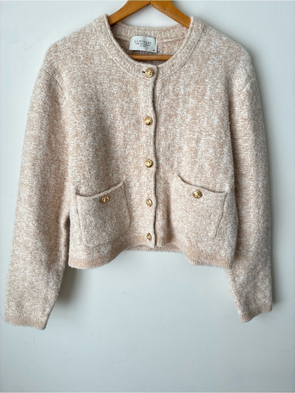 Luminary Fine Collection Sweater Women’s Medium Knit Lady Jacket Cardigan
